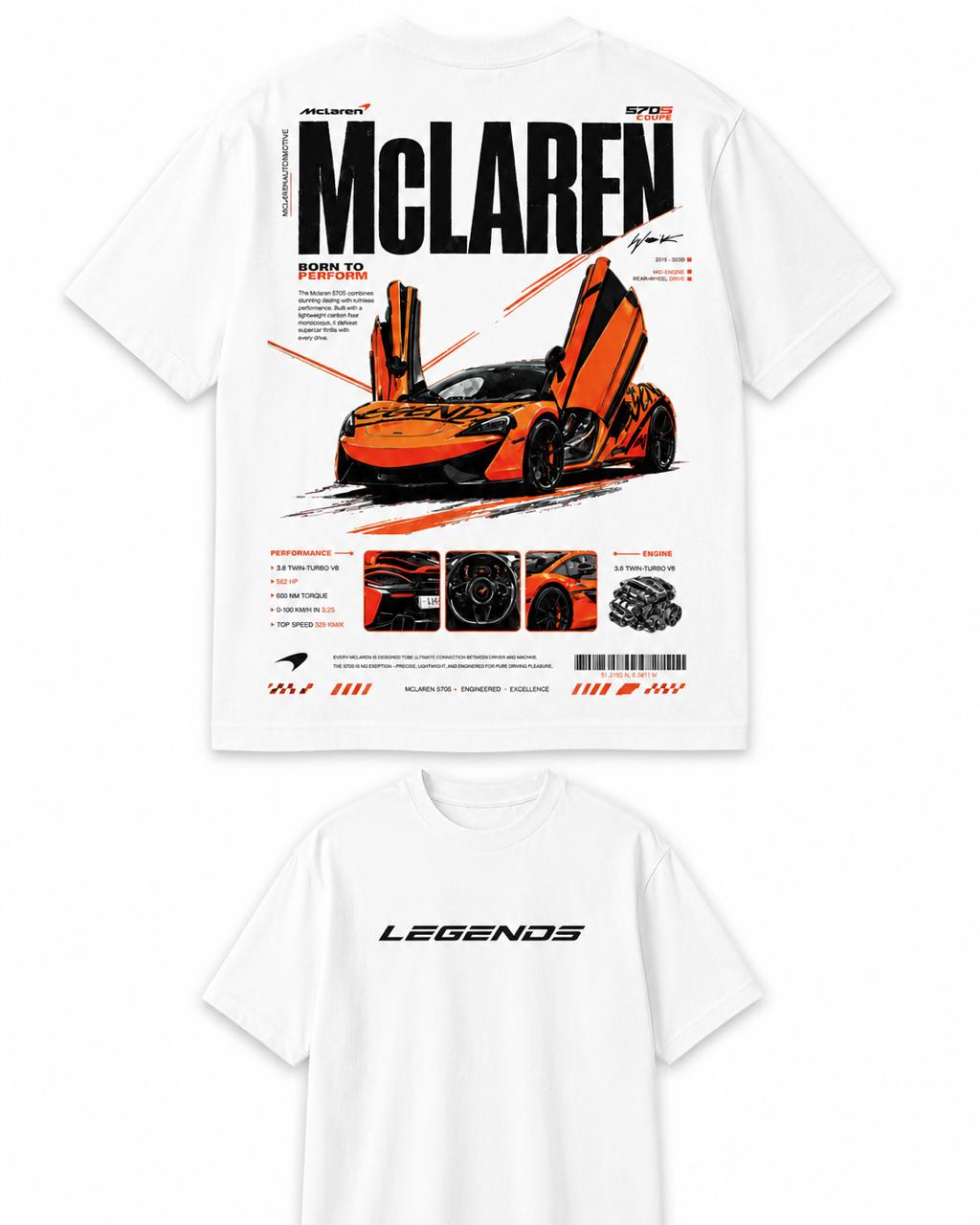Playera LEGENDS McLaren 570S – Orange Velocity Edition