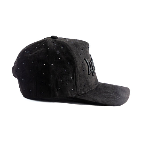 Gorra Legends Full Black - vista lateral izquierda con cristales negros