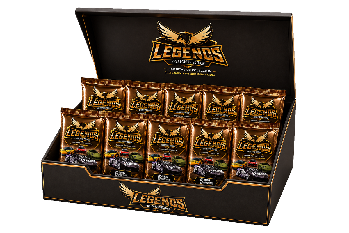 Caja Legends Collectors Edition con 10 sobres de tarjetas