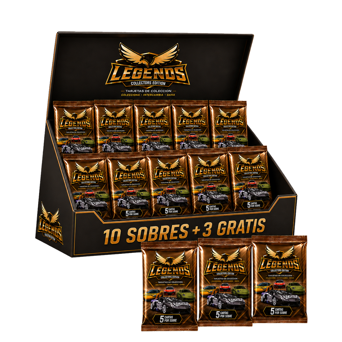 Caja Legends Collectors Edition: 10 sobres mas 3 gratis
