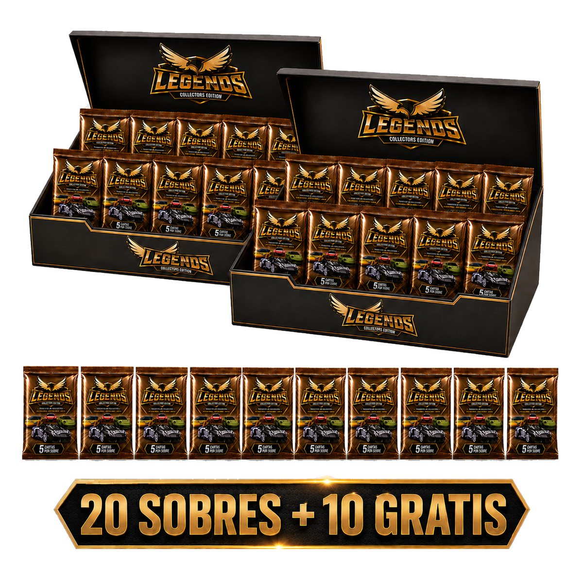 Dos cajas Legends Collectors Edition: 20 sobres mas 10 gratis