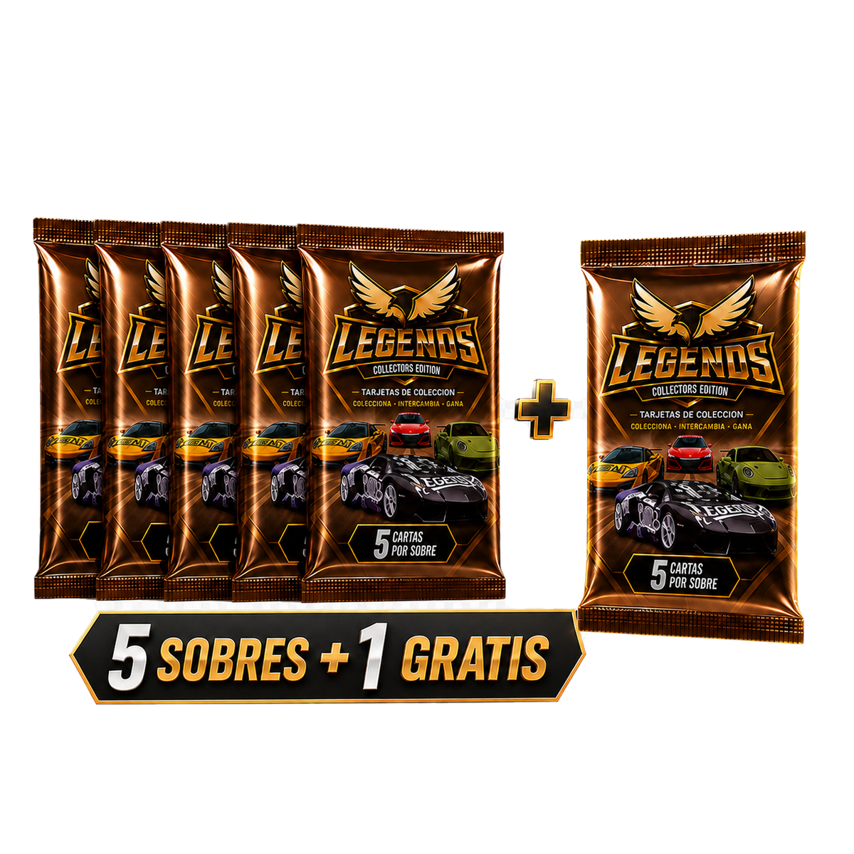 Paquete Legends Collectors Edition: 5 sobres mas 1 gratis