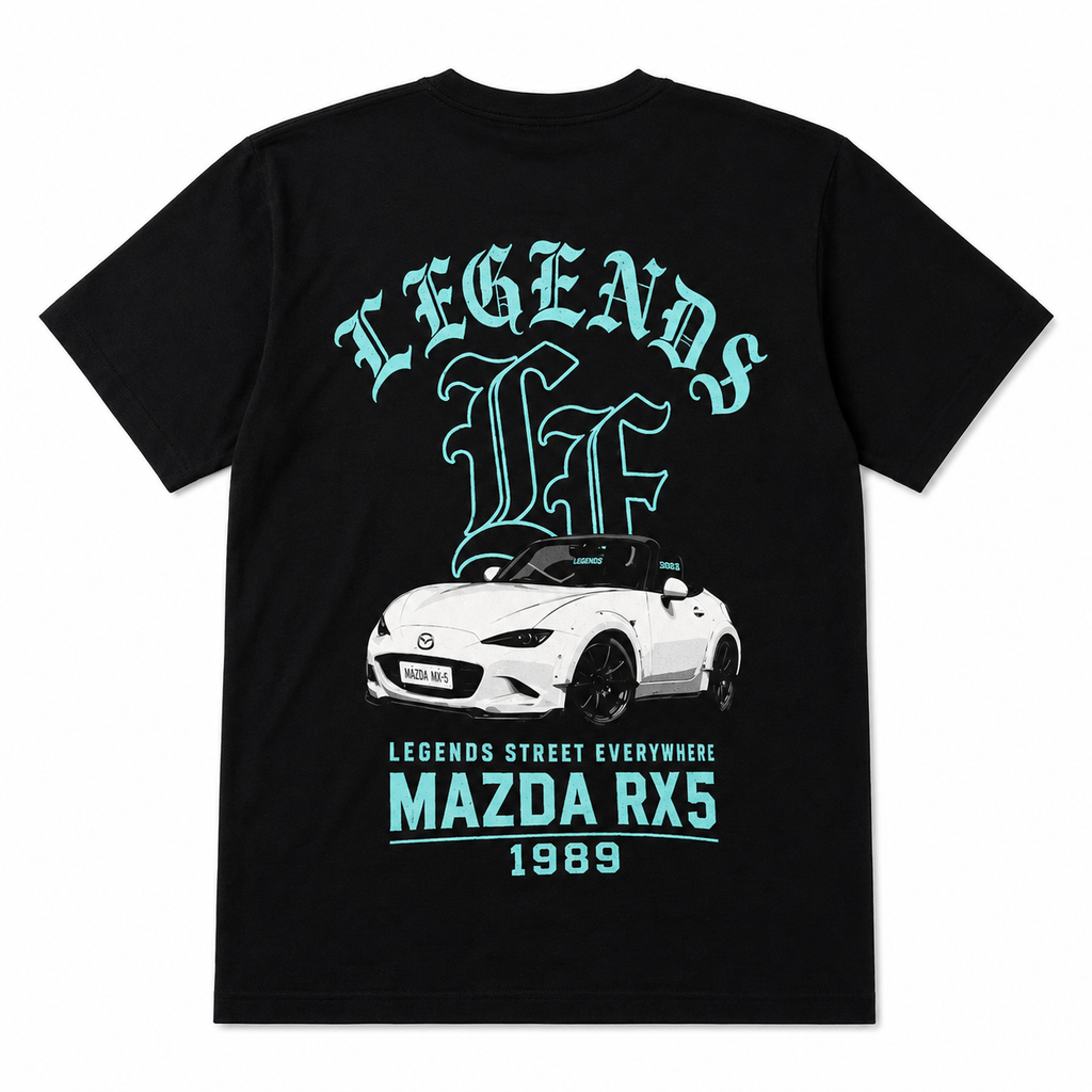 Playera Mazda Legends RX5 - espalda con diseño Legends Street Everywhere